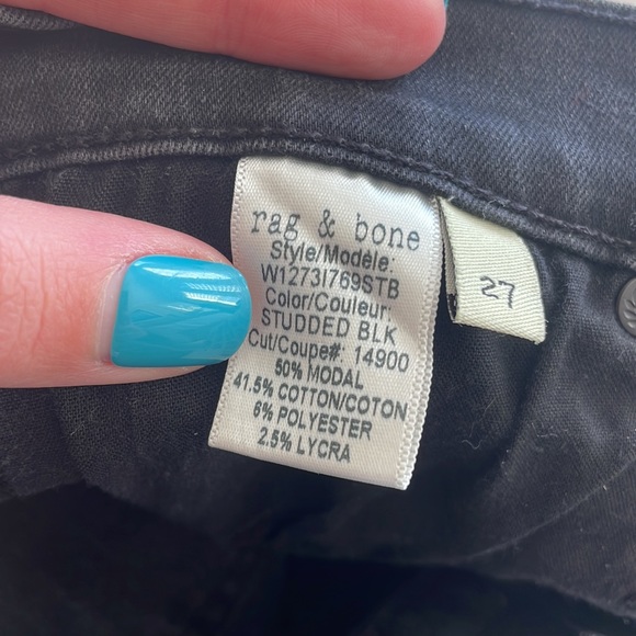 Rag & Bone Studded Black Jean - Picture 8 of 8